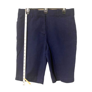 Women’s Kim Rogers Size 12 Bermuda Shorts Beach Jazzy Tummy Control Navy Blue